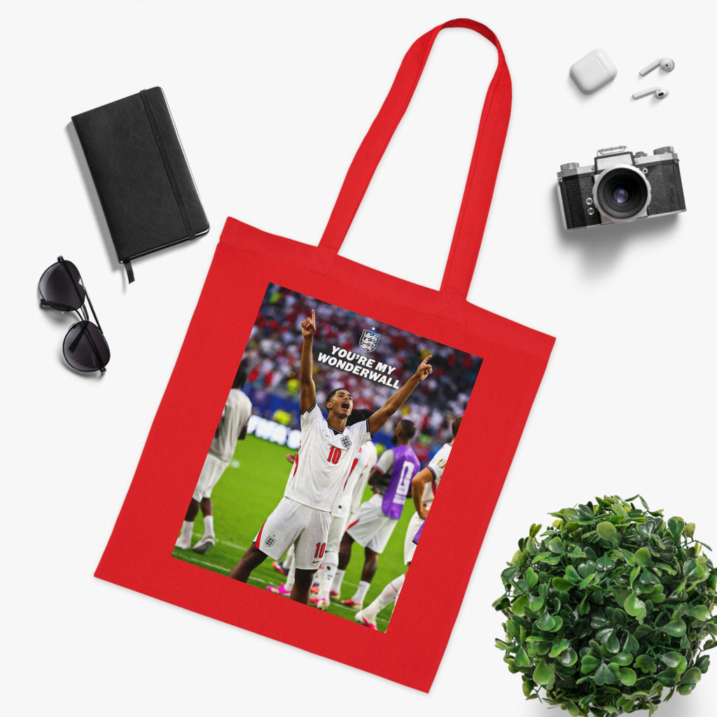 Jude Bellingham England Celebration Cotton Tote — "You're My Wonderwall" Stadium Photo Bag