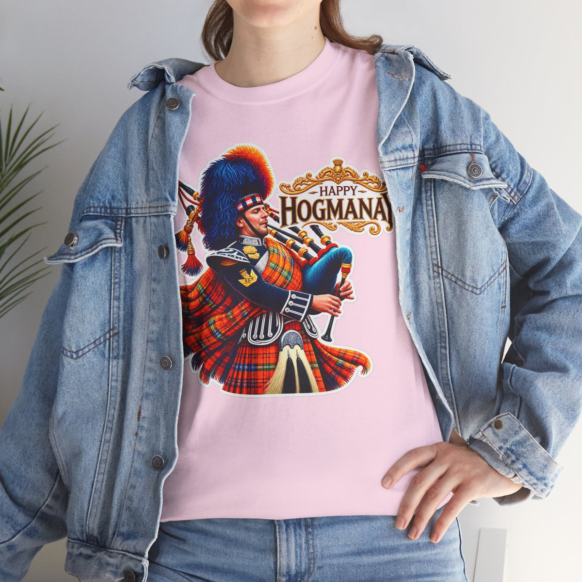 Hogmanay Bagpiper T‑Shirt — Happy Hogmanay Scottish New Year Tee