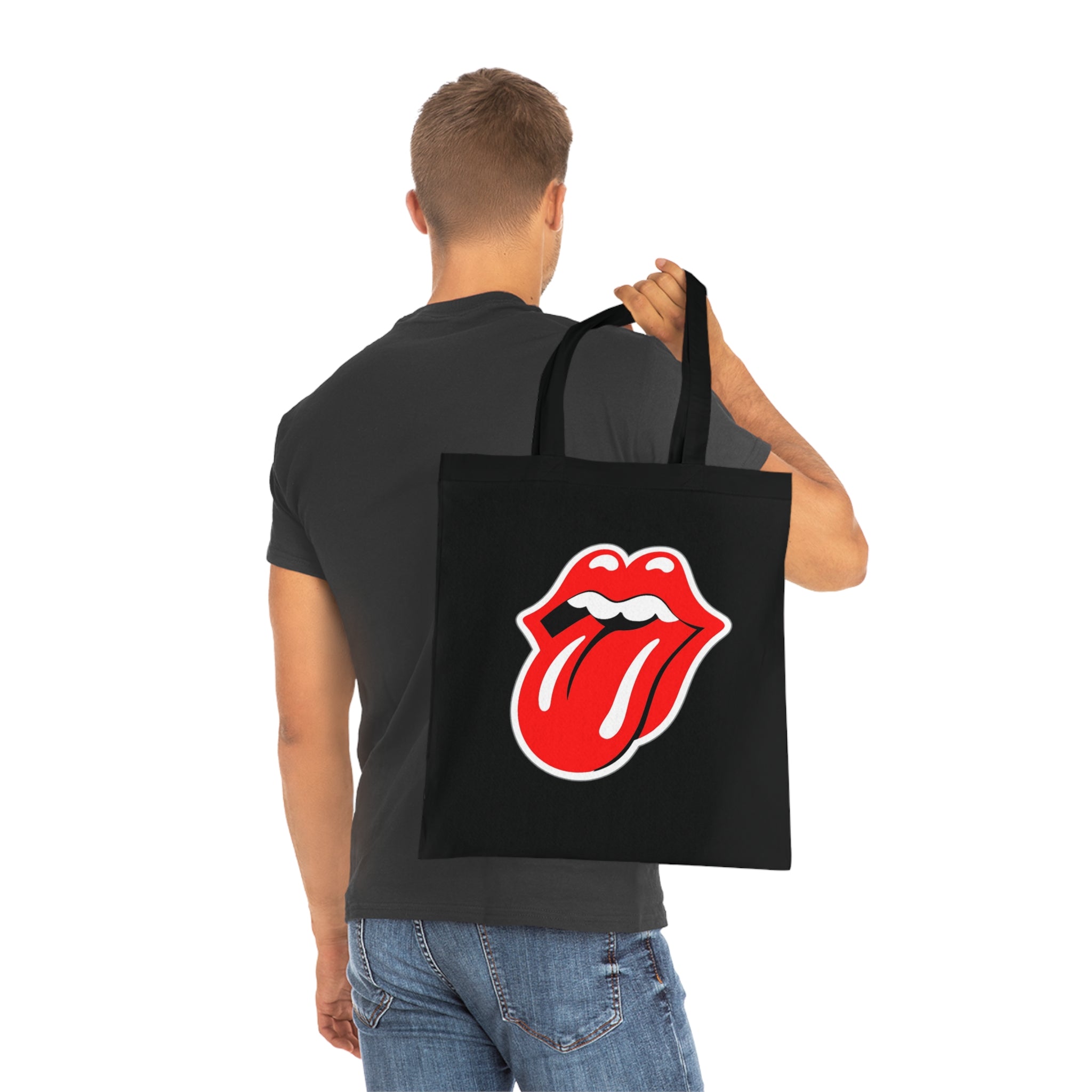 Rock Red Tongue Graphic Tote Bag