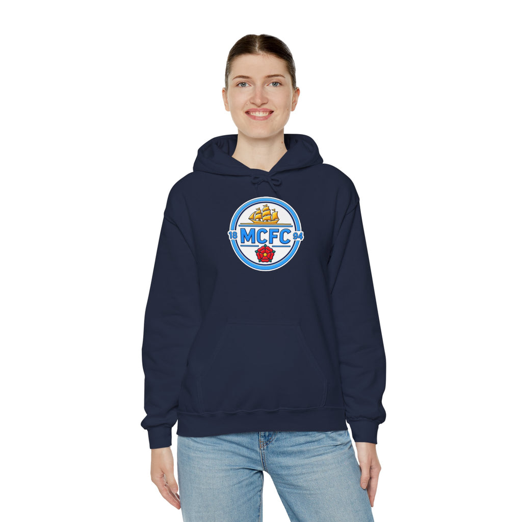 MCFC Logo Hoodie – Vintage Football Club Crest Pullover
