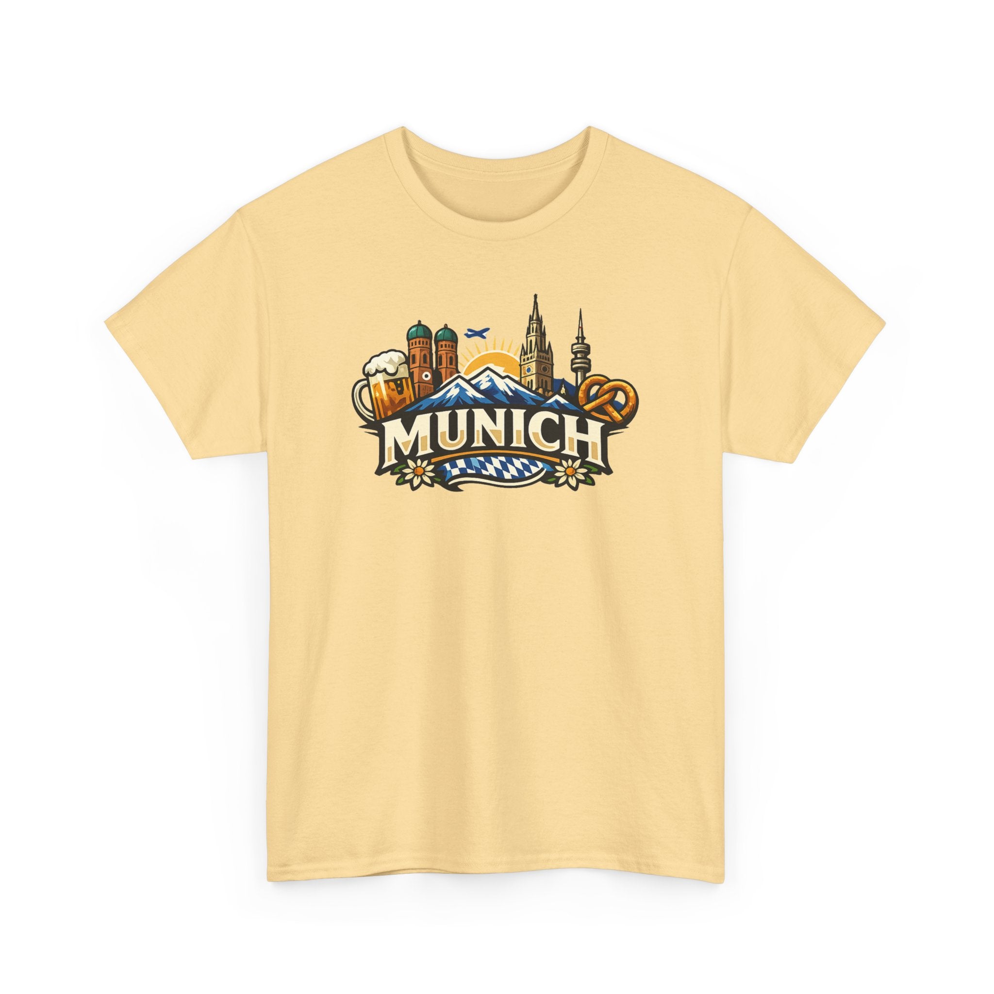 Munich Souvenir T‑Shirt — Oktoberfest Beer & Pretzel Graphic Tee
