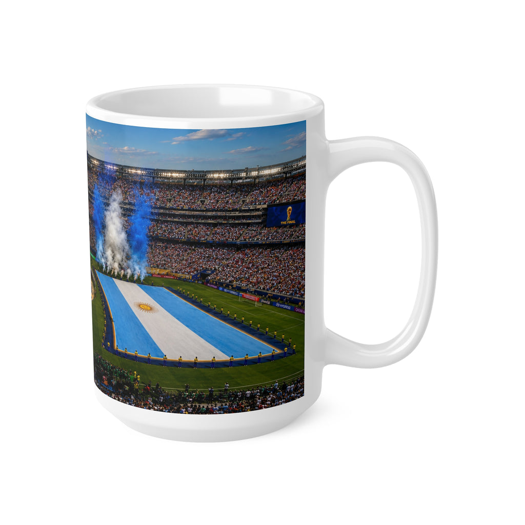 FIFA World Cup Final 2026 Stadium Photo Mug — National Flags & Opening Ceremony 11oz/15oz