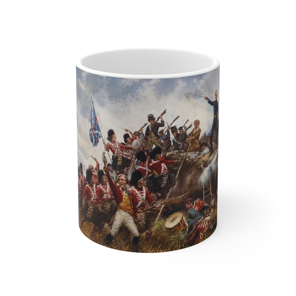 Historical Battle Scene Coffee Mug — Revolutionary War Canvas Wrap (11oz & 15oz)