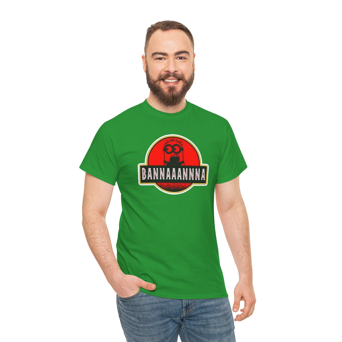 Bannaaannna Graphic Tee — Retro Red Logo Funny Banana Shirt
