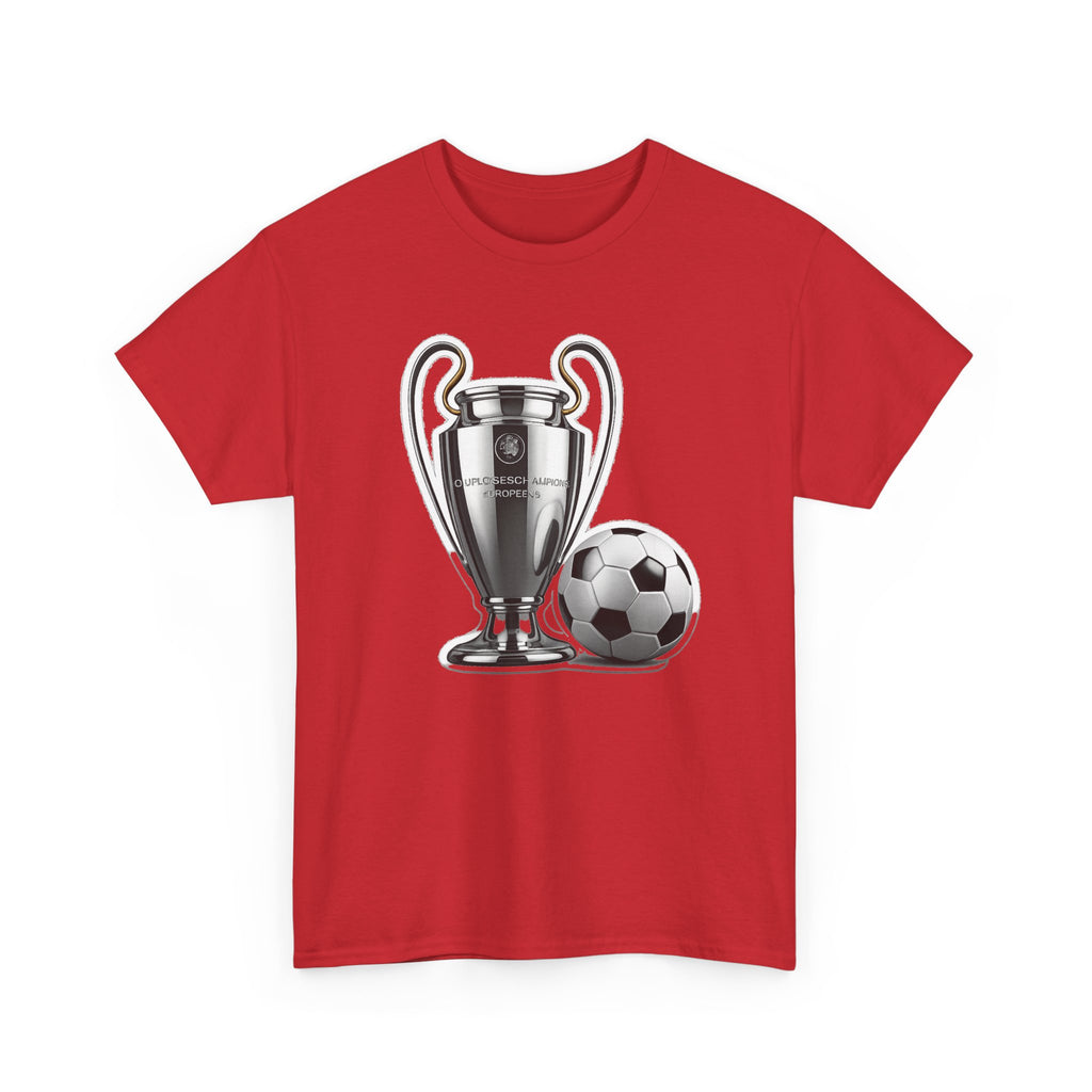 European Cup / Champions League Trophy & Ball Graphic Cotton T-Shirt