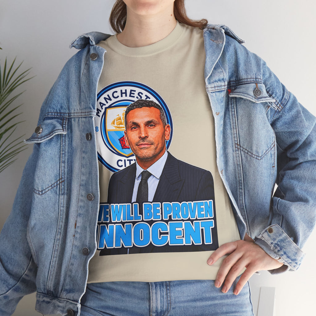 Manchester City “We Will Be Proven Innocent” Fan Cotton T-Shirt