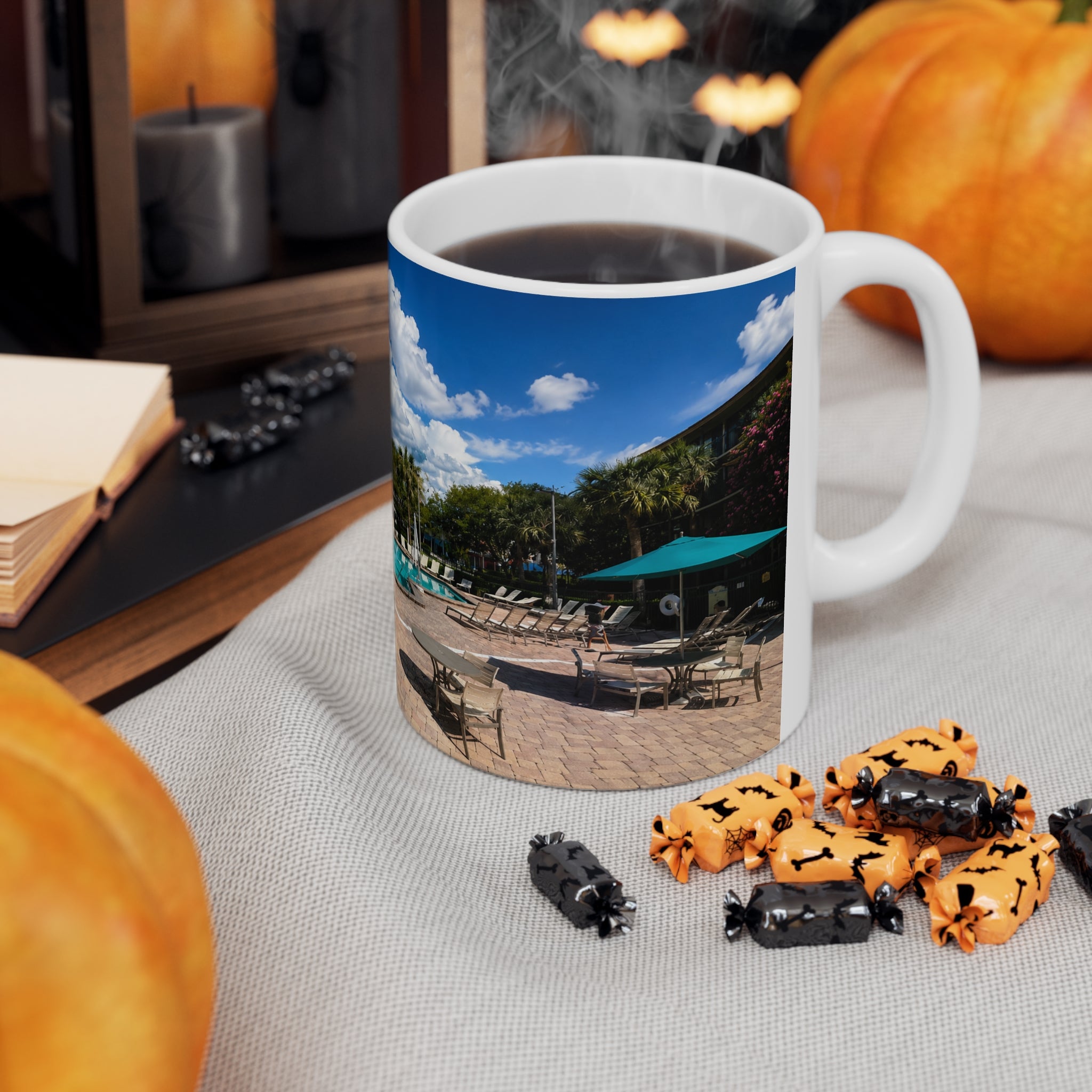 Rosen Inn Closest to Universal Poolside Photo Mug – Tropical Vacation Coffee Cup (11oz & 15oz)