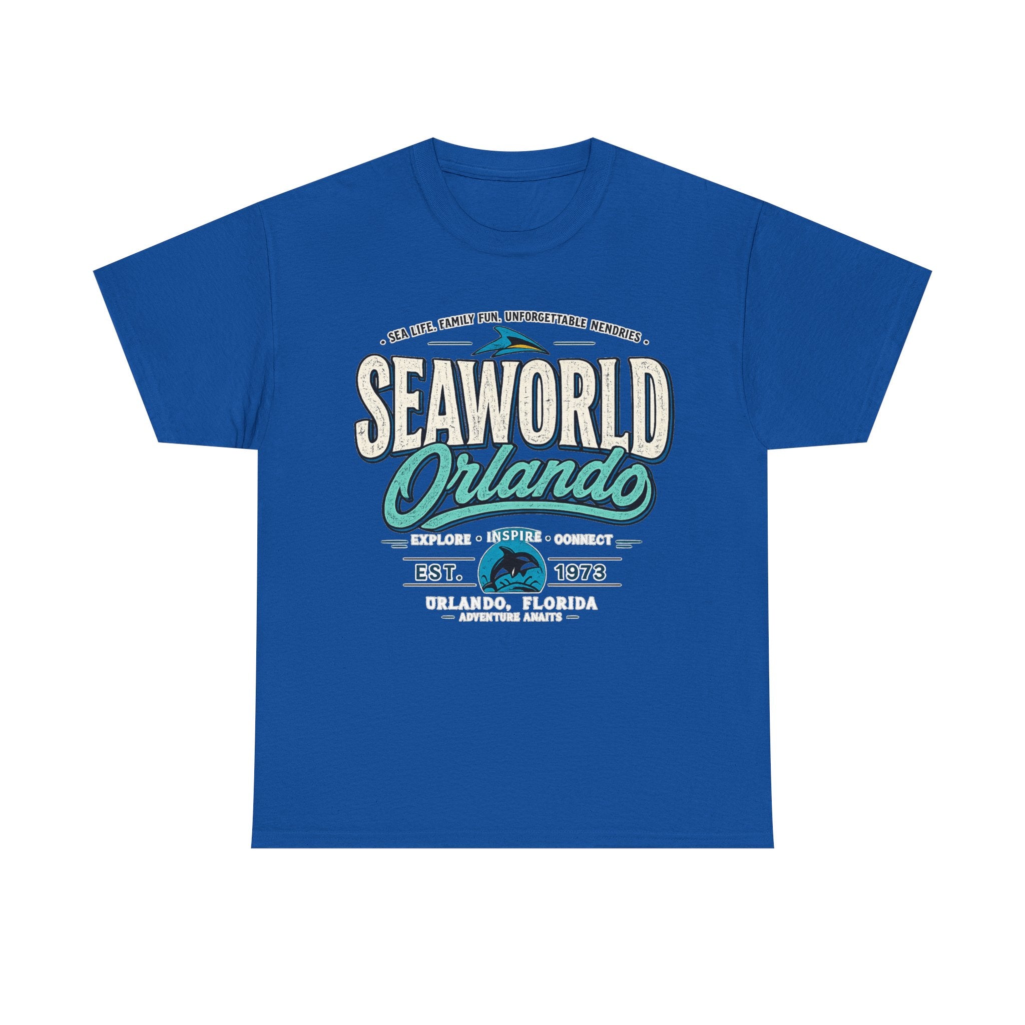 SeaWorld Orlando Graphic Tee — Retro Explore Inspire Connect Vacation Shirt