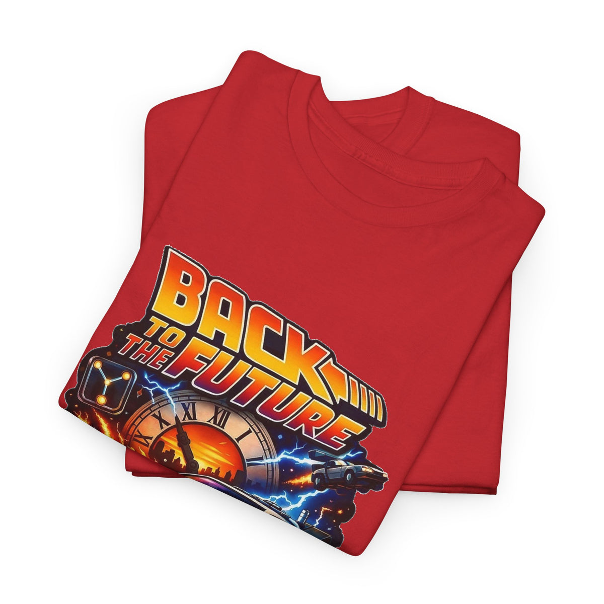 Back to the Future Graphic Tee – Retro 1985 DeLorean Design