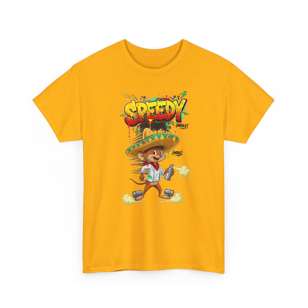 Speedy Sombrero Cartoon Tee — Mexican Street Food Runner Graphic T-Shirt