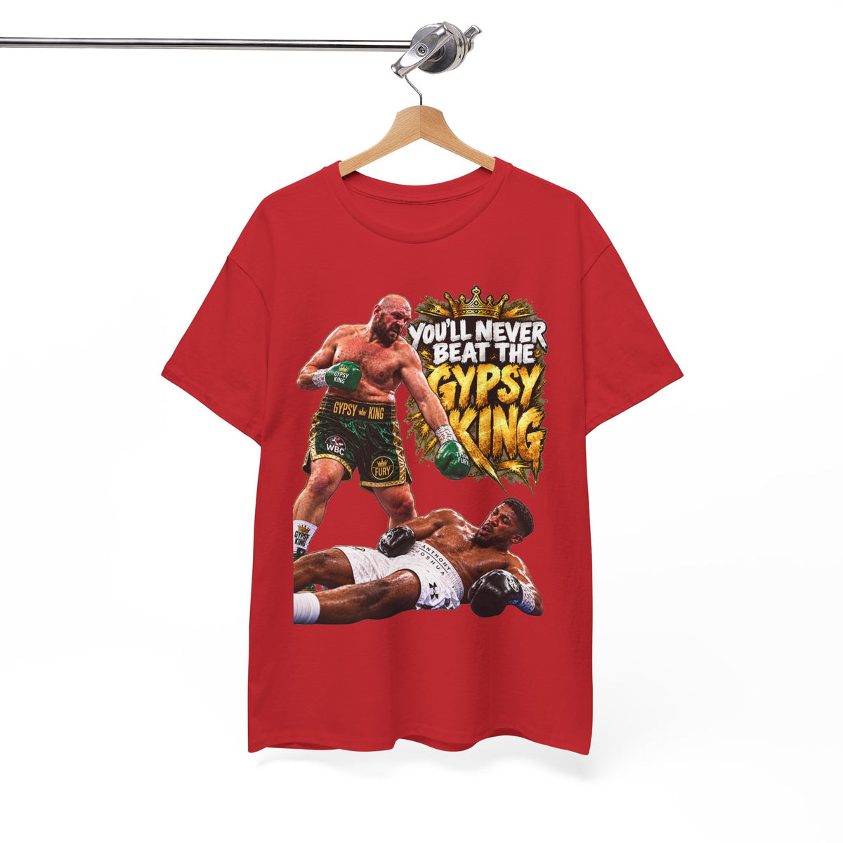Boxing Graphic Tee – "You'll Never Beat the Gypsy King" Fight Shirt
