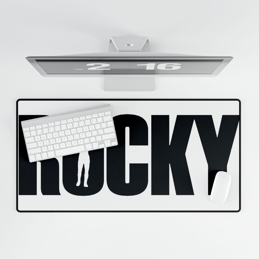 Rocky Silhouette Desk Mat – Retro Movie Gaming Mousepad