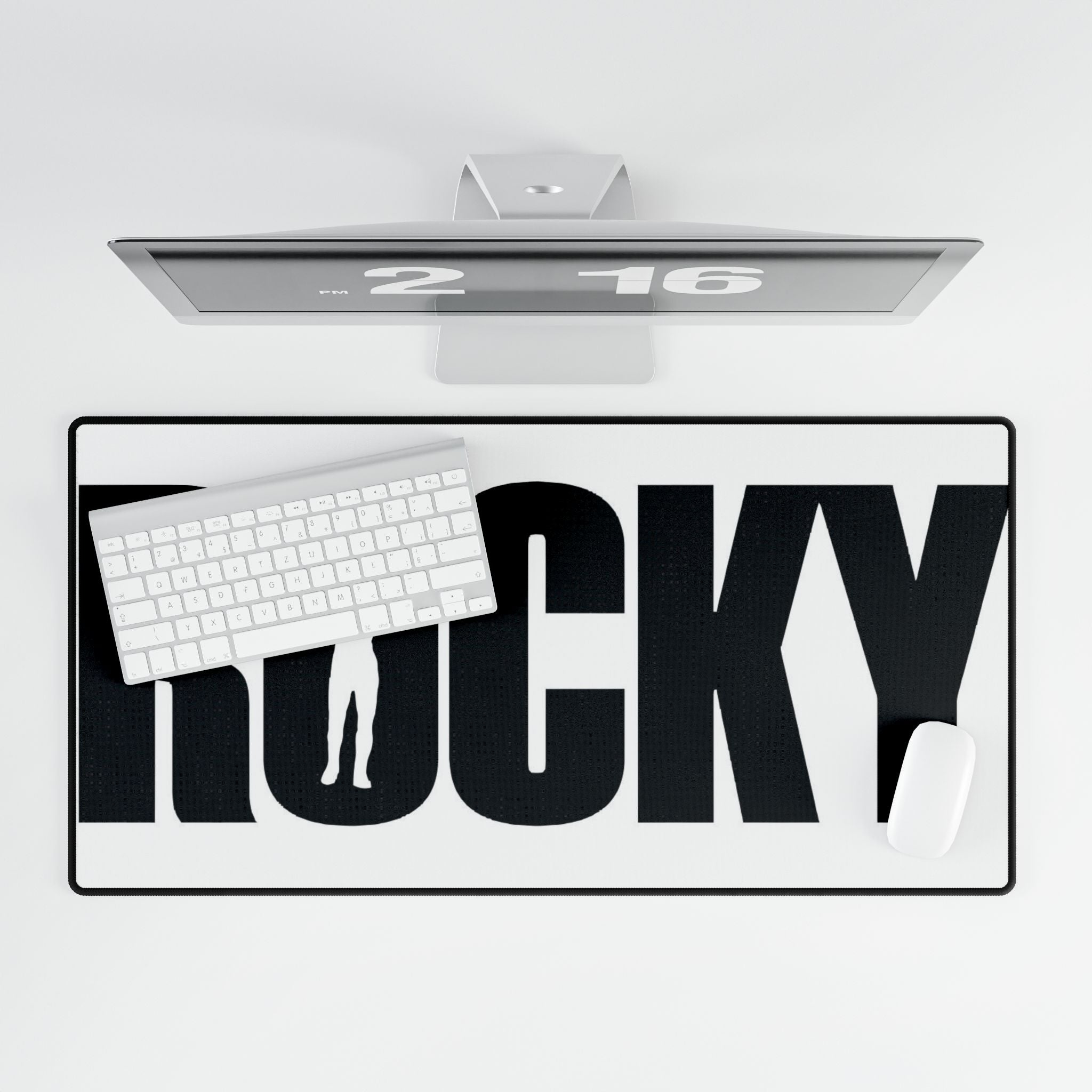 Rocky Silhouette Desk Mat – Retro Movie Gaming Mousepad