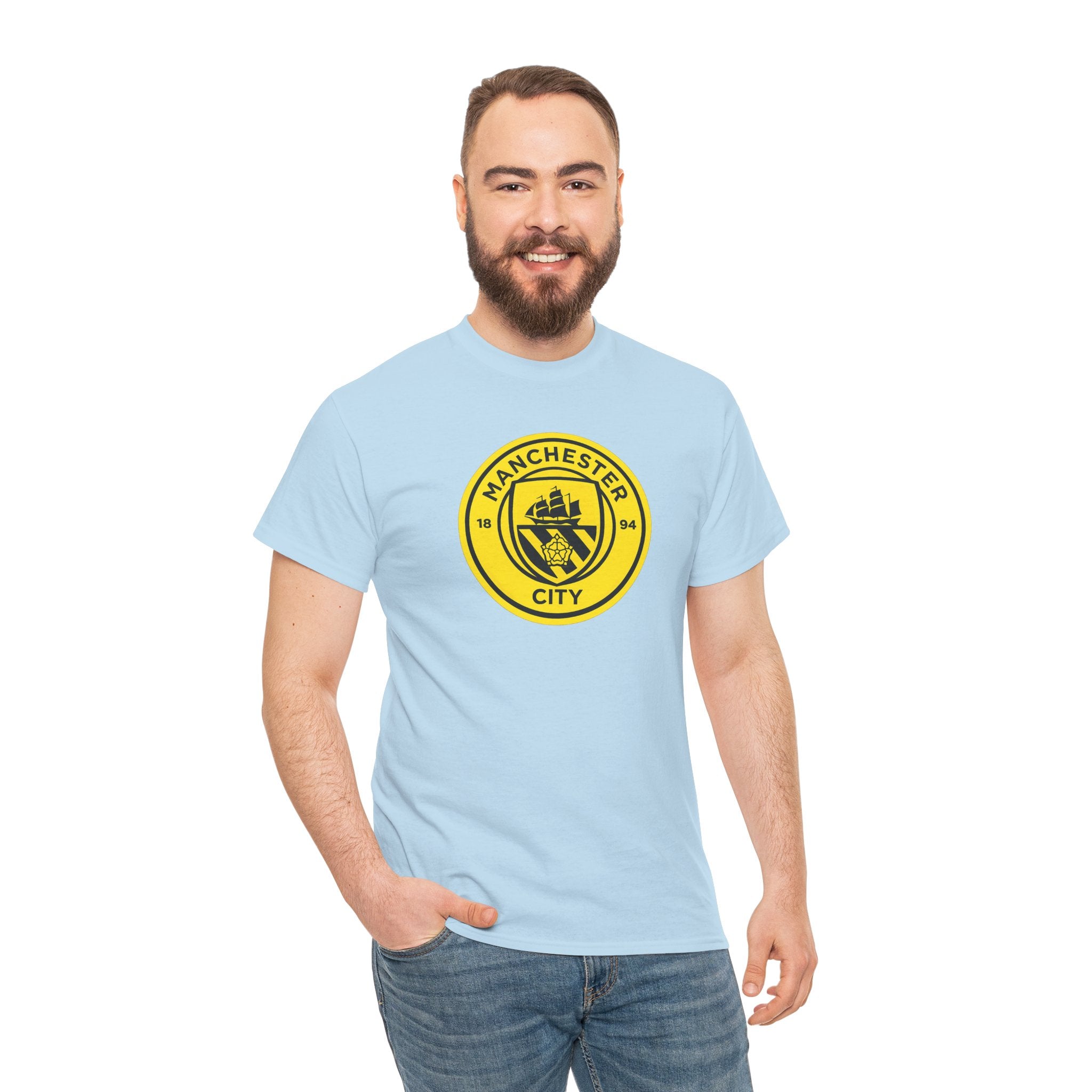 Manchester City Yellow Crest T-Shirt