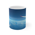 Aerial Sky View Ceramic Coffee Mug — Airplane Window Photo, 11oz & 15oz