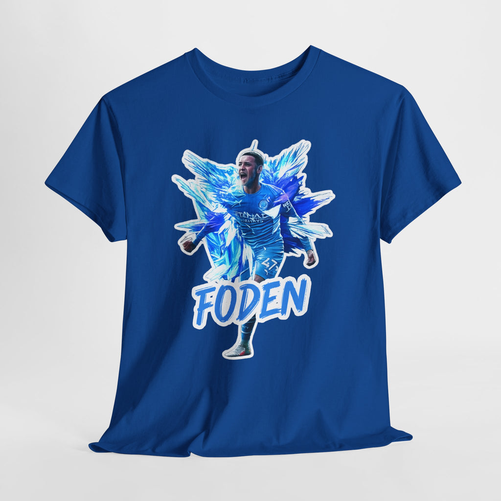 Phil Foden Manchester City Soccer T‑Shirt — Blue Graphic Football Fan Tee