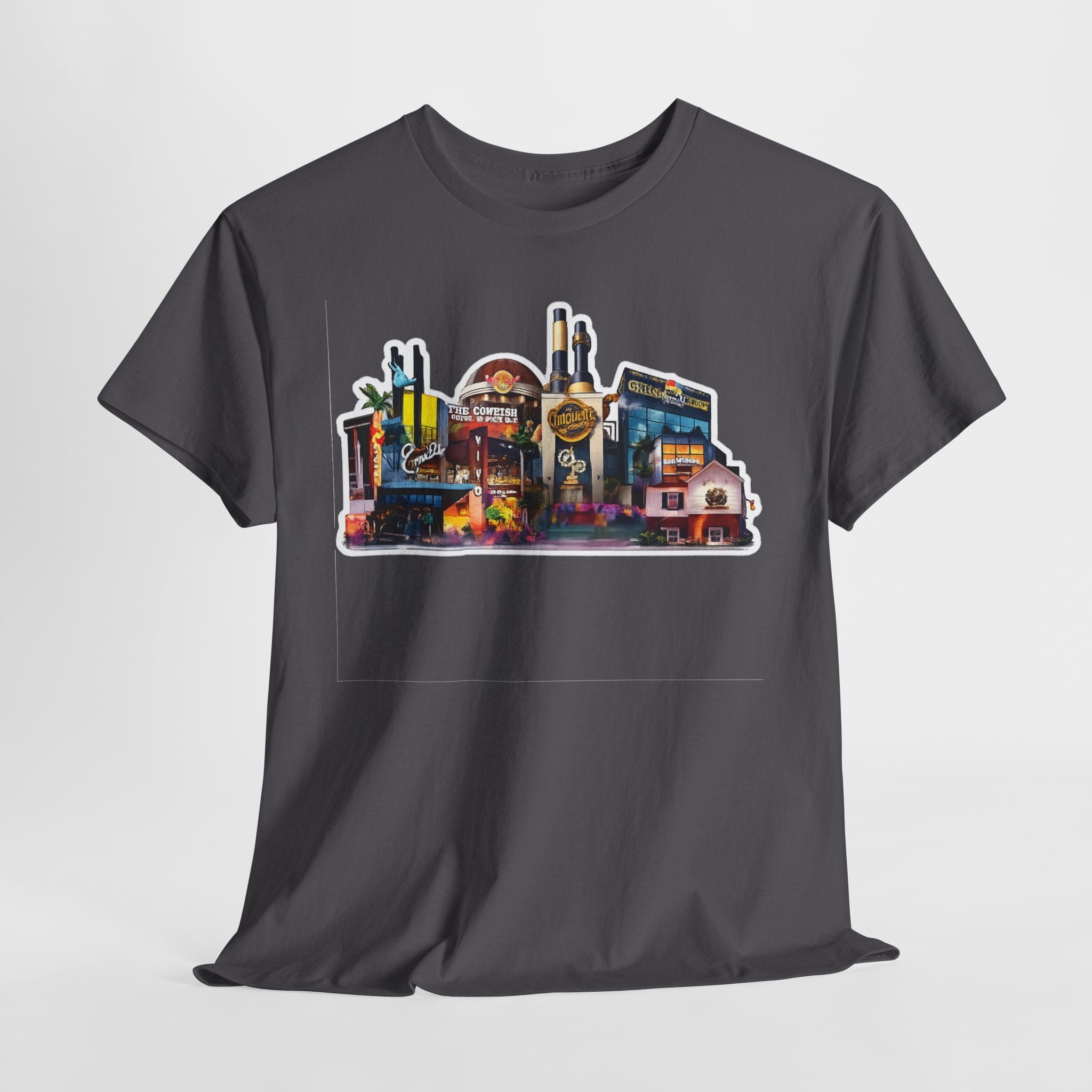 Universal Orlando Skyline T-Shirt — Neon Strip Casino Cityscape Tee