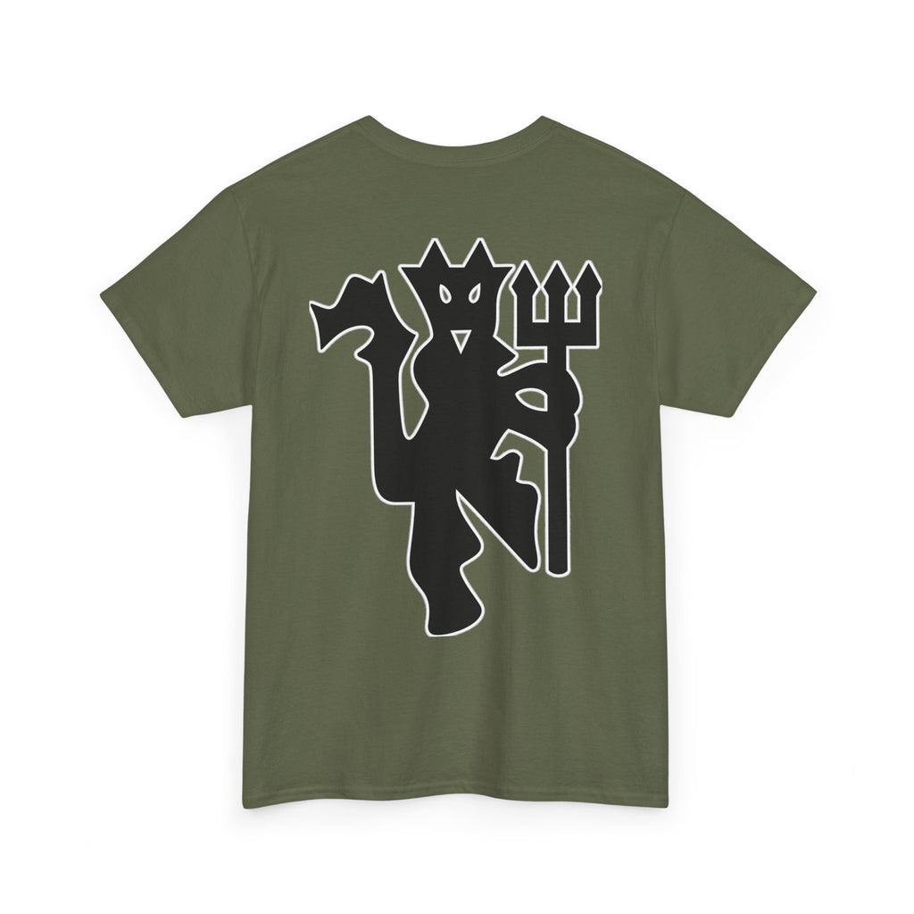 Manchester United Devil Cotton T-Shirt – Retro Trident Football Crest Tee