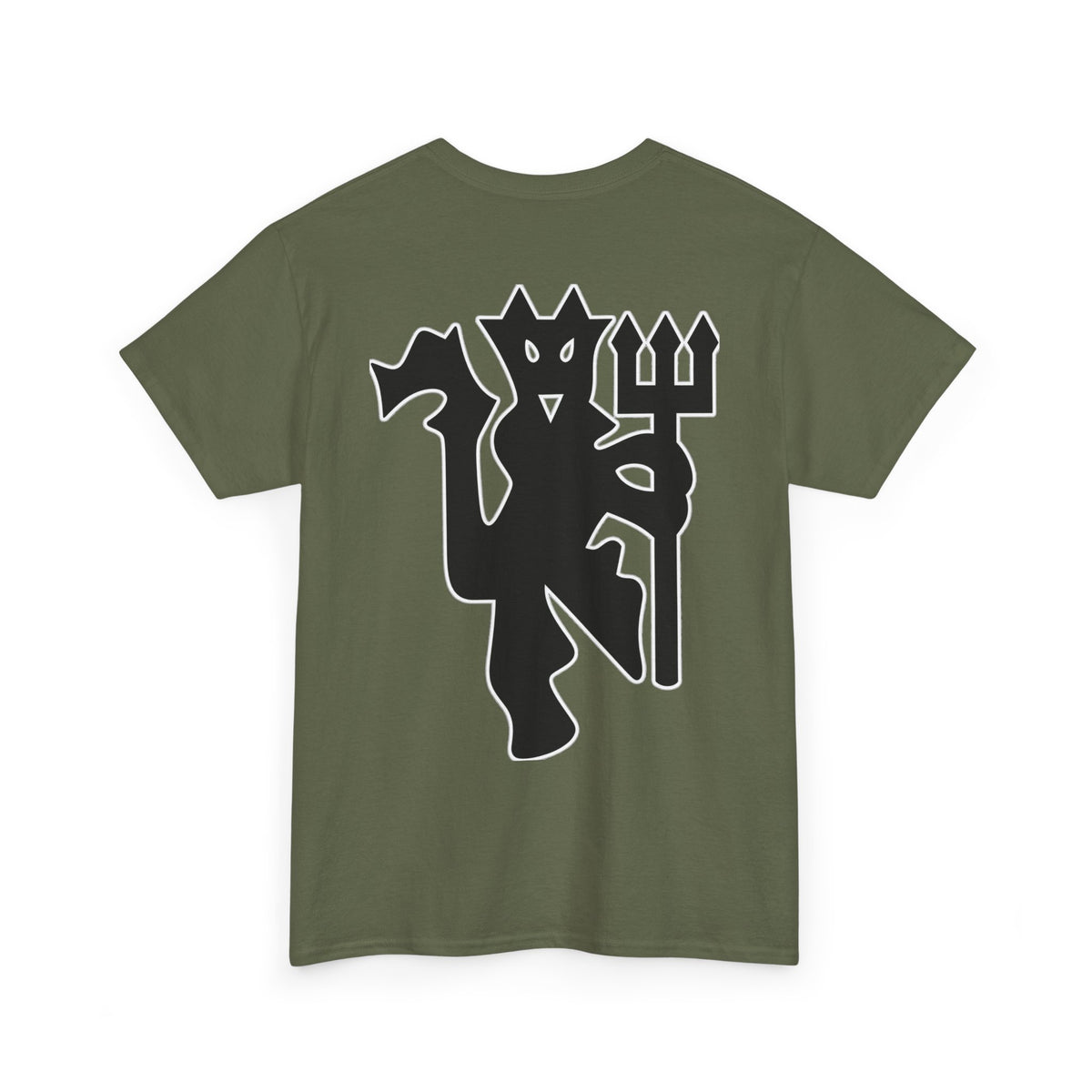 Manchester United Devil Cotton T-Shirt – Retro Trident Football Crest Tee