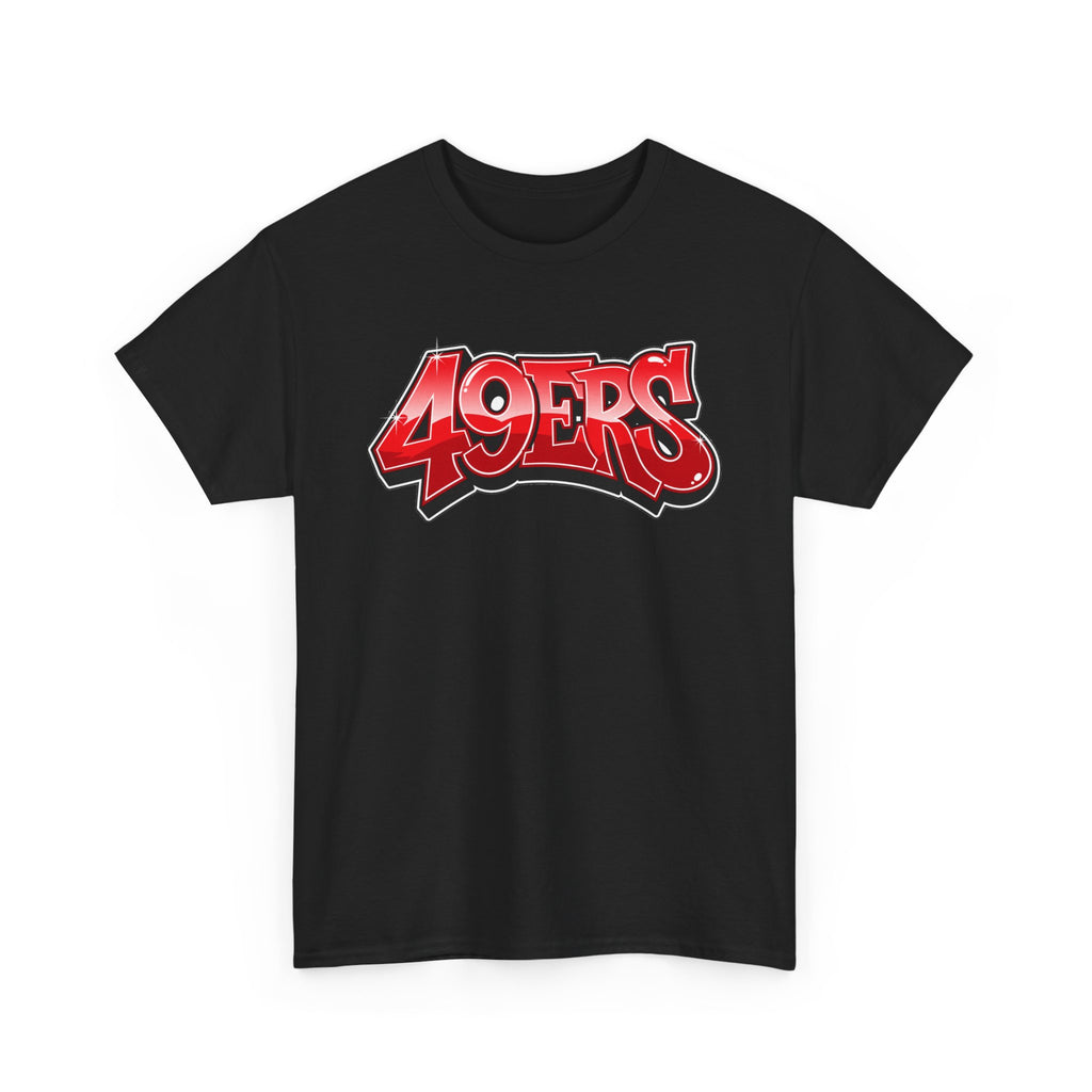 T-Shirt — '49ERS' Red Graffiti Sports Logo Tee