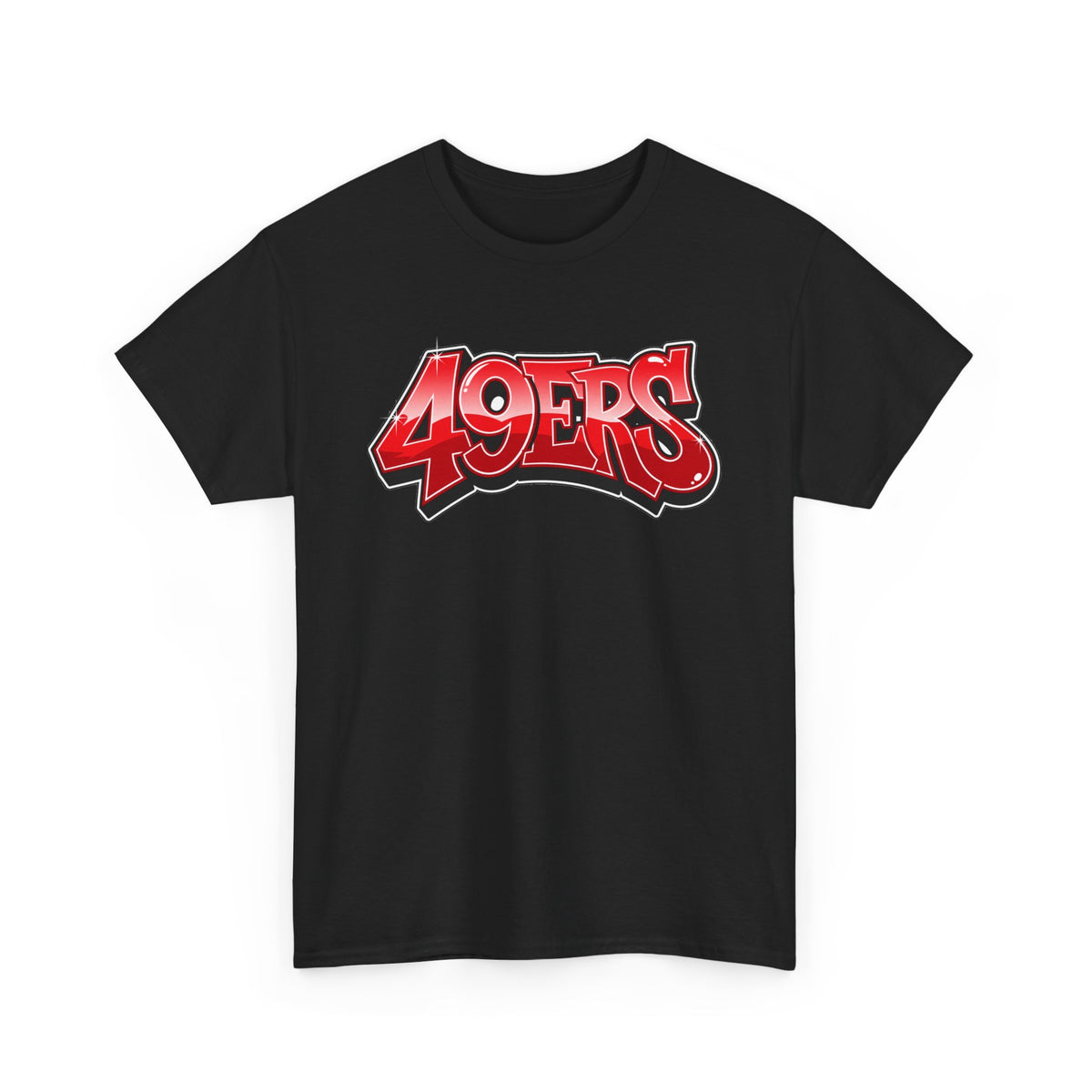 T-Shirt — '49ERS' Red Graffiti Sports Logo Tee