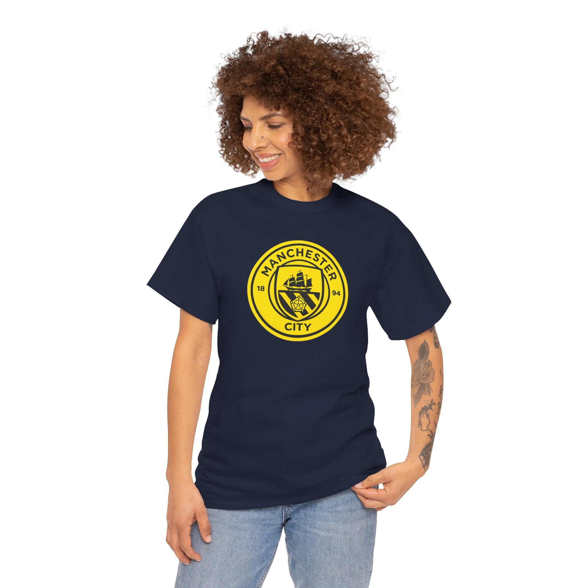 Manchester City Yellow Crest T-Shirt