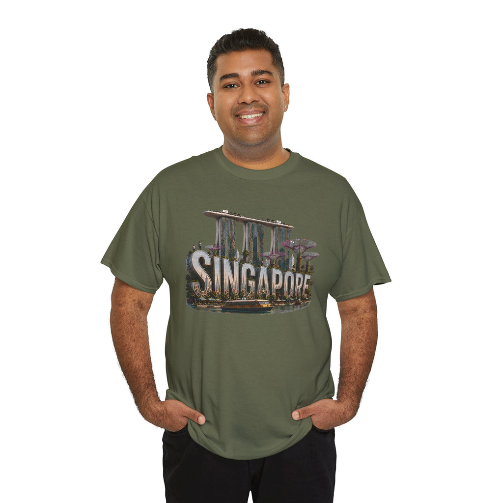 Singapore Skyline T-Shirt — Marina Bay Sands & Supertree Graphic Tee