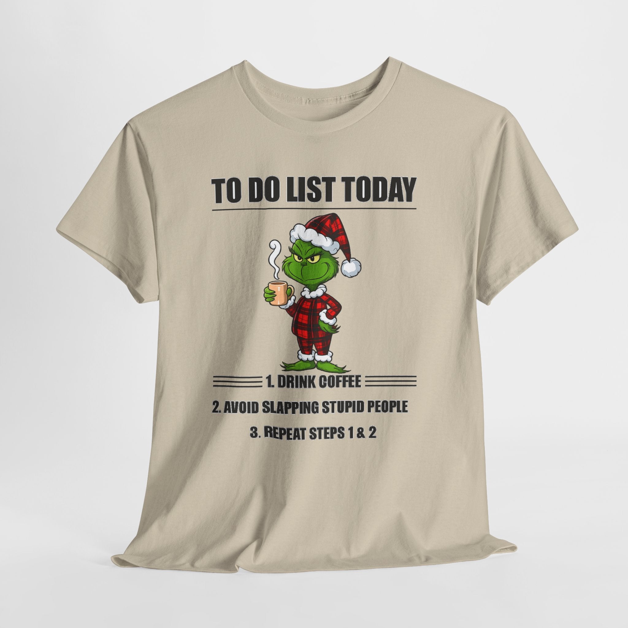 Grumpy Grinch Christmas T-Shirt — "To Do List Today" Holiday Tee