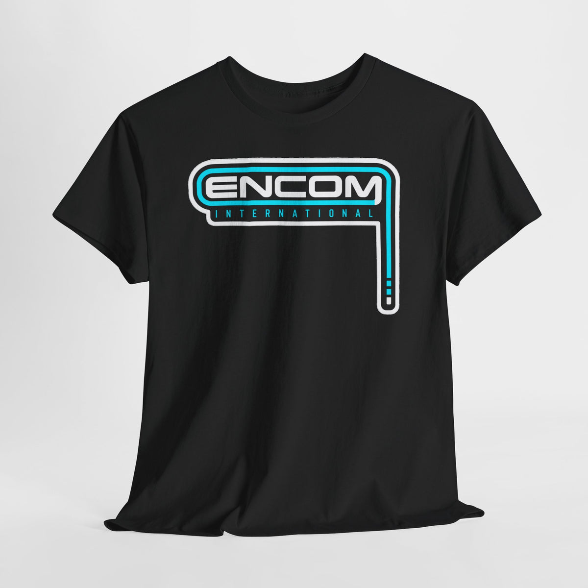 ENCOM International Logo Cotton T-Shirt — Retro Tech Gaming Tee