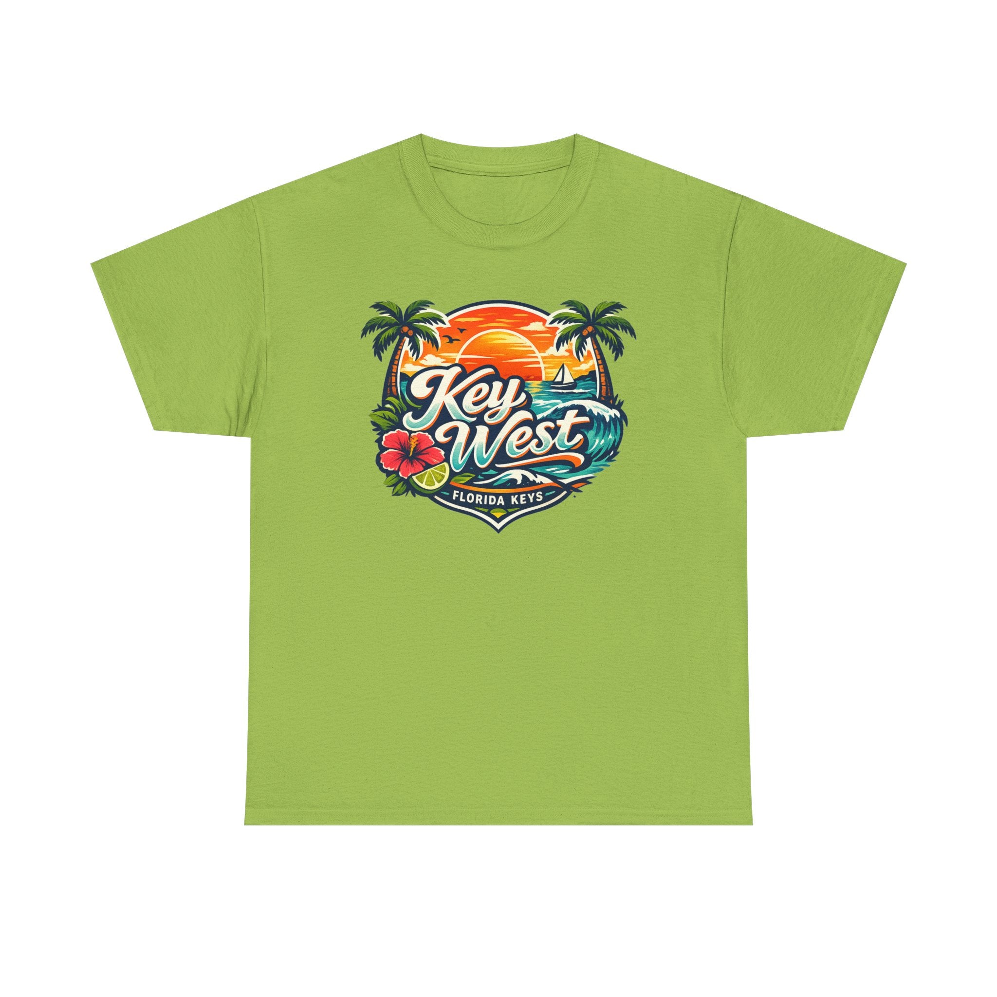 Key West Florida Keys T‑Shirt — Tropical Sunset Palm Beach Souvenir Tee