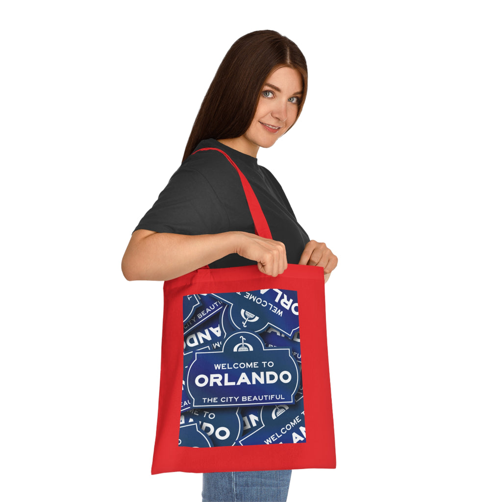 Orlando Souvenir Tote Bag – "Welcome to Orlando" City Beautiful Cotton Shopper