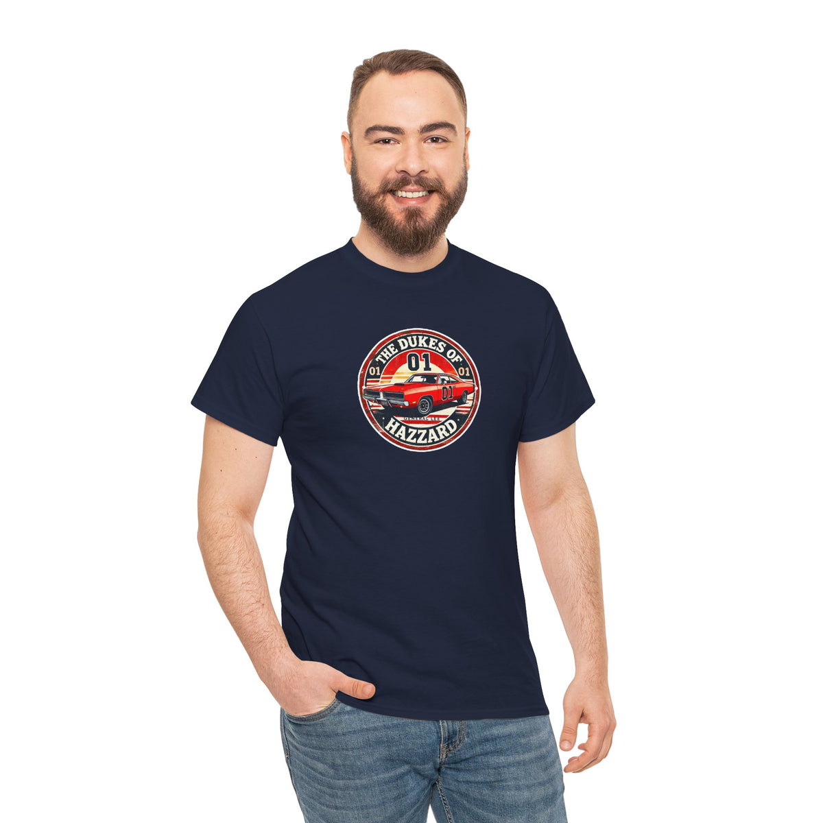 Dukes of Hazzard '01' Car Logo Cotton T-Shirt