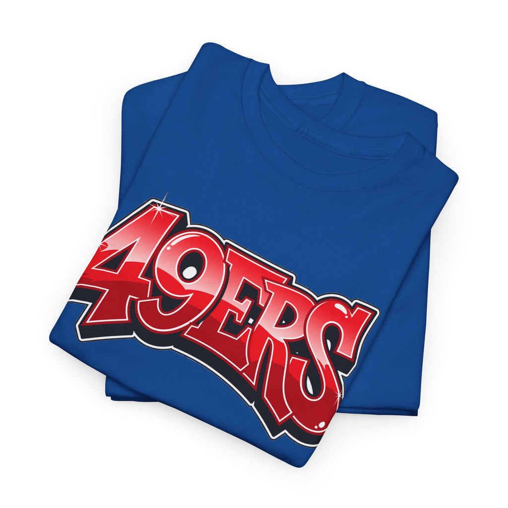 T-Shirt — '49ERS' Red Graffiti Sports Logo Tee