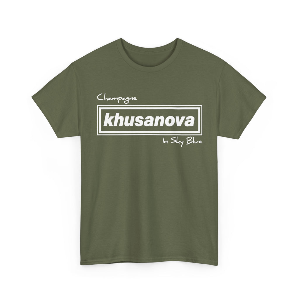 Khusanova Logo T-Shirt — Minimal Black Graphic Tee