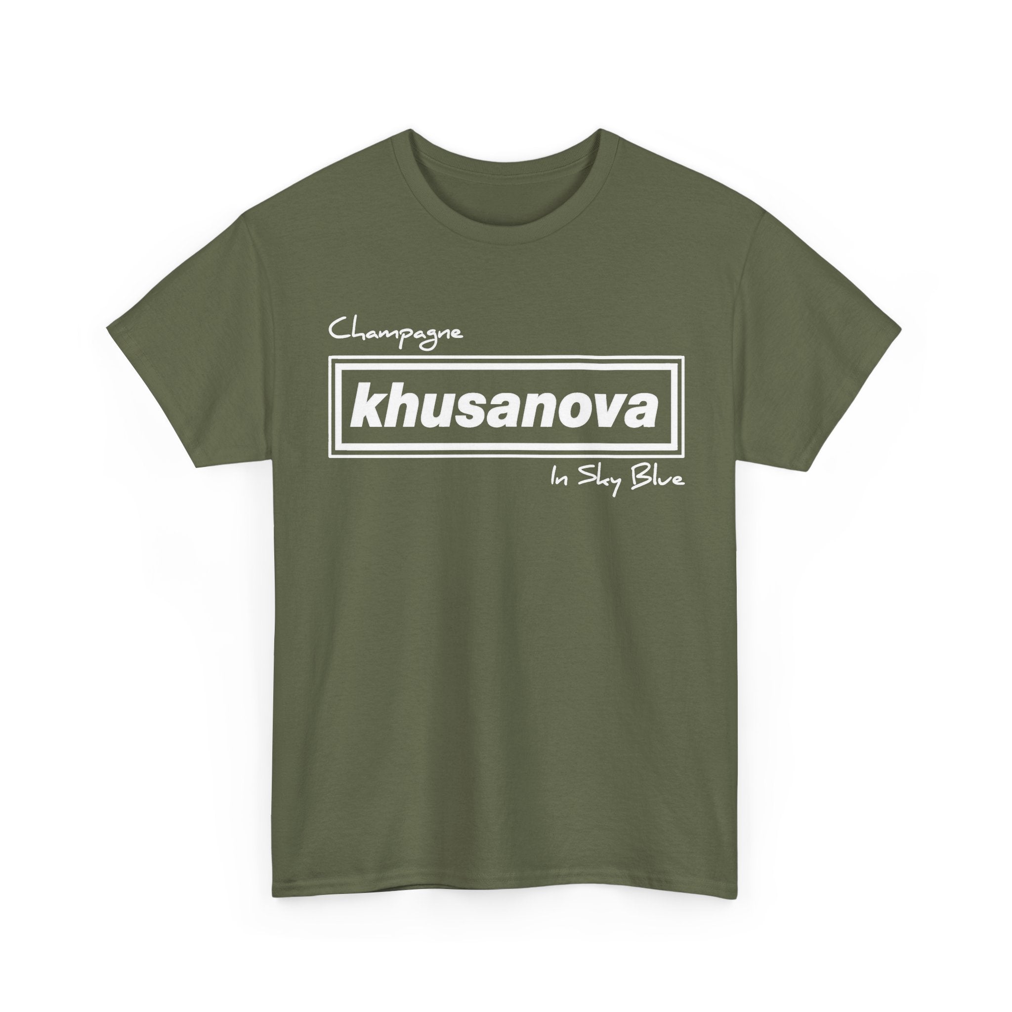 Khusanova Logo T-Shirt — Minimal Black Graphic Tee