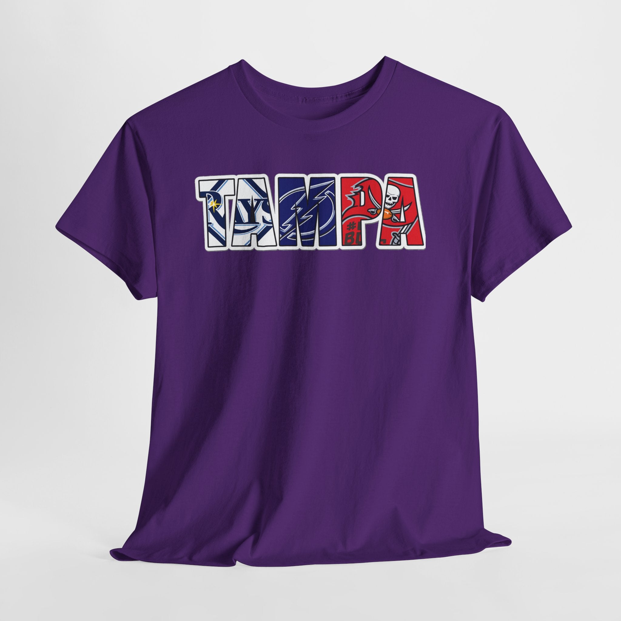 Tampa Block Letter Tee — Florida Flag Graphic T‑Shirt