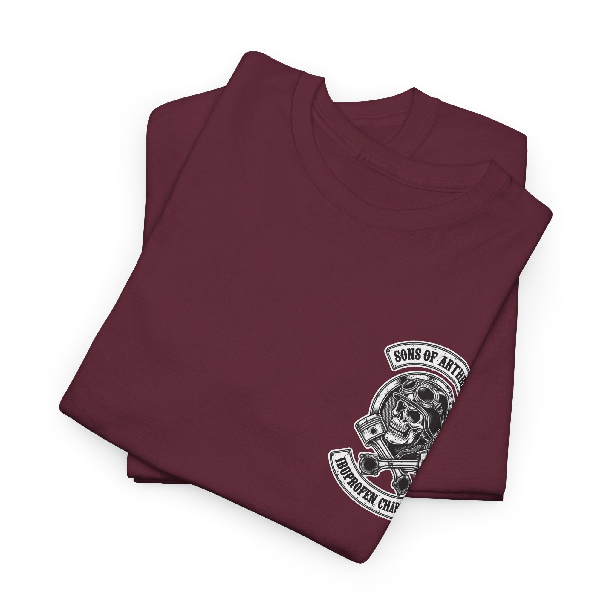 Sons of Arthritis Tee — Humorous Biker Skull "Ibuprofen Chapter" T-Shirt