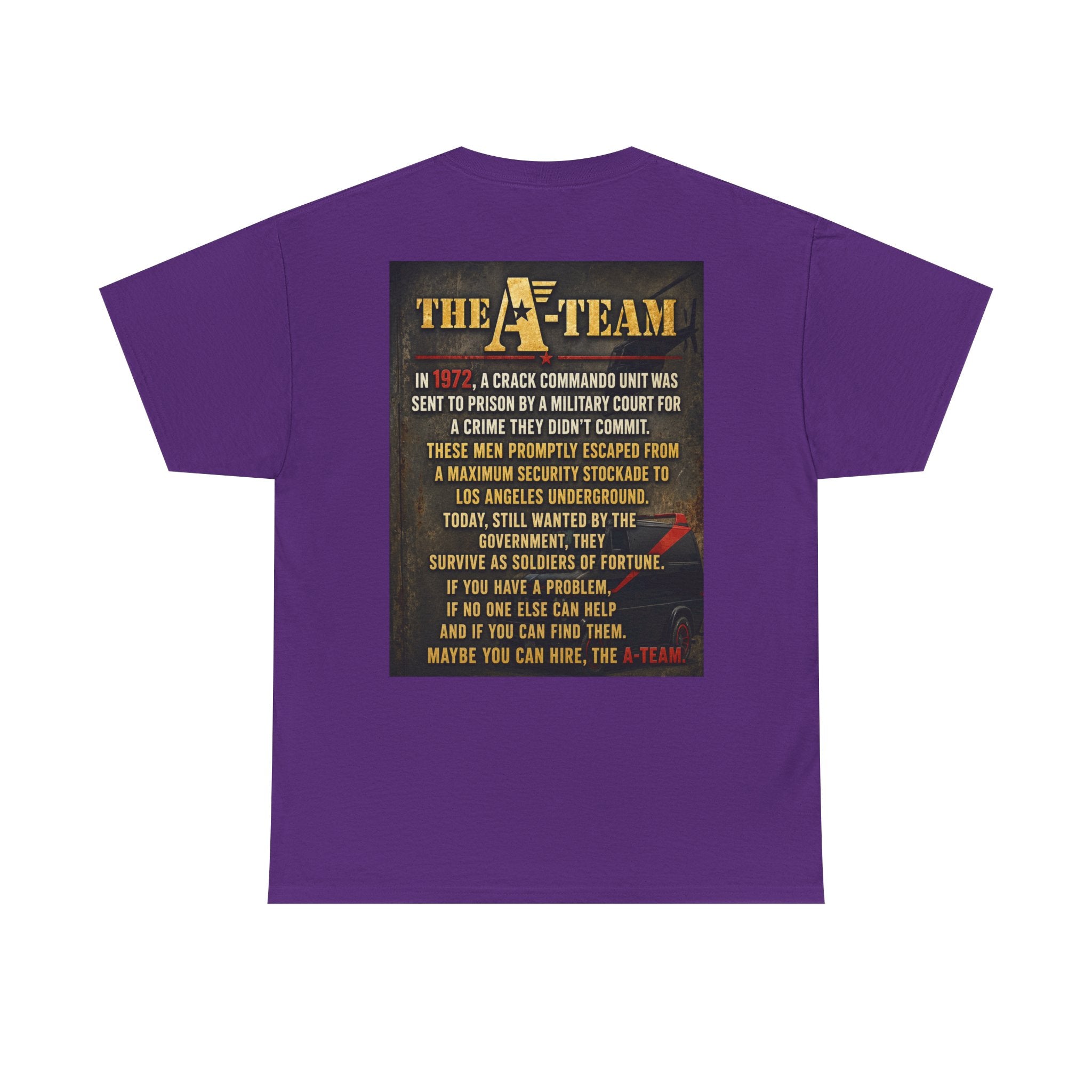 A-Team Graphic Tee — Retro TV Series Logo & Character Poster T-Shirt