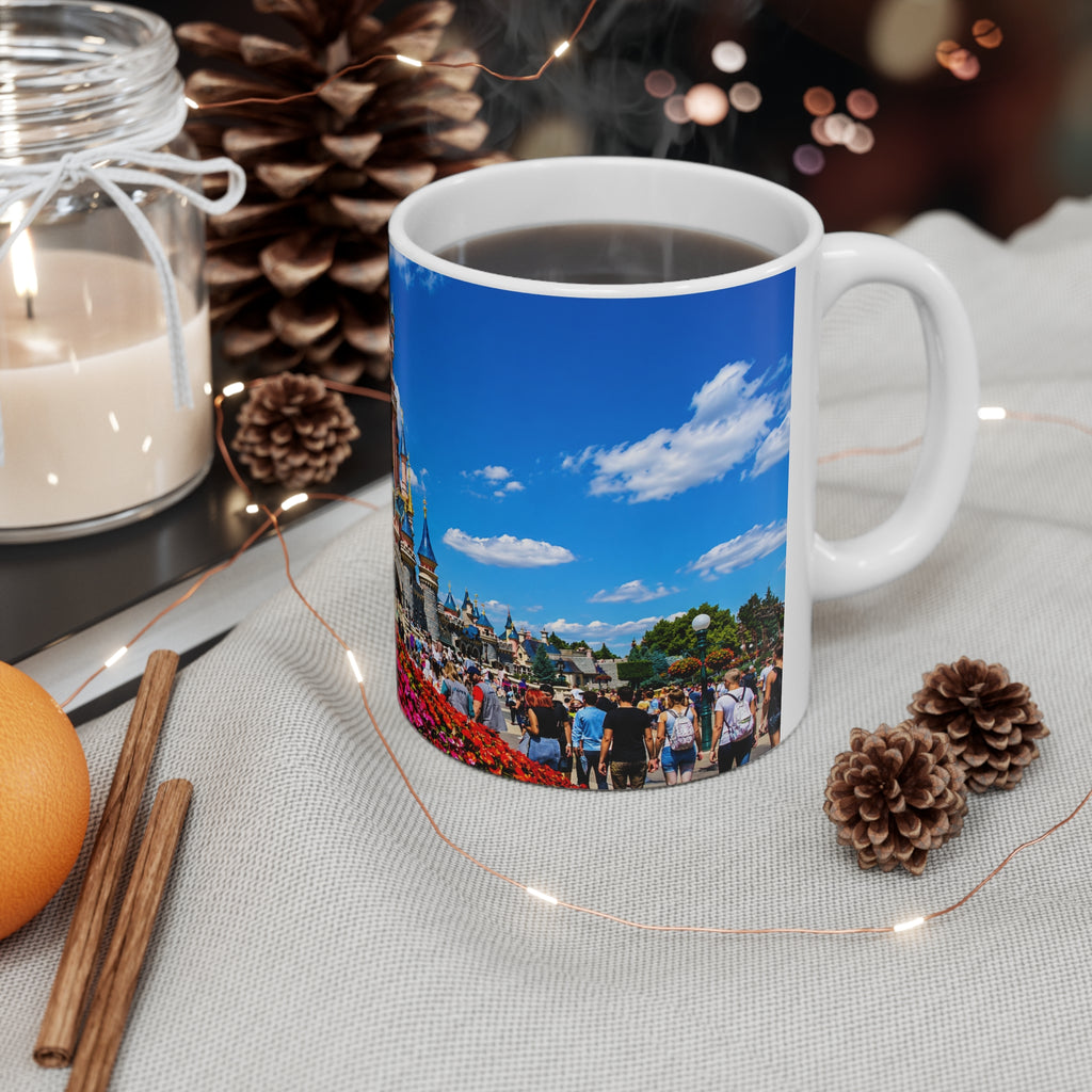 Disneyland Paris Fairytale Castle Photo Coffee Mug — Scenic Theme Park Castle 11oz/15oz