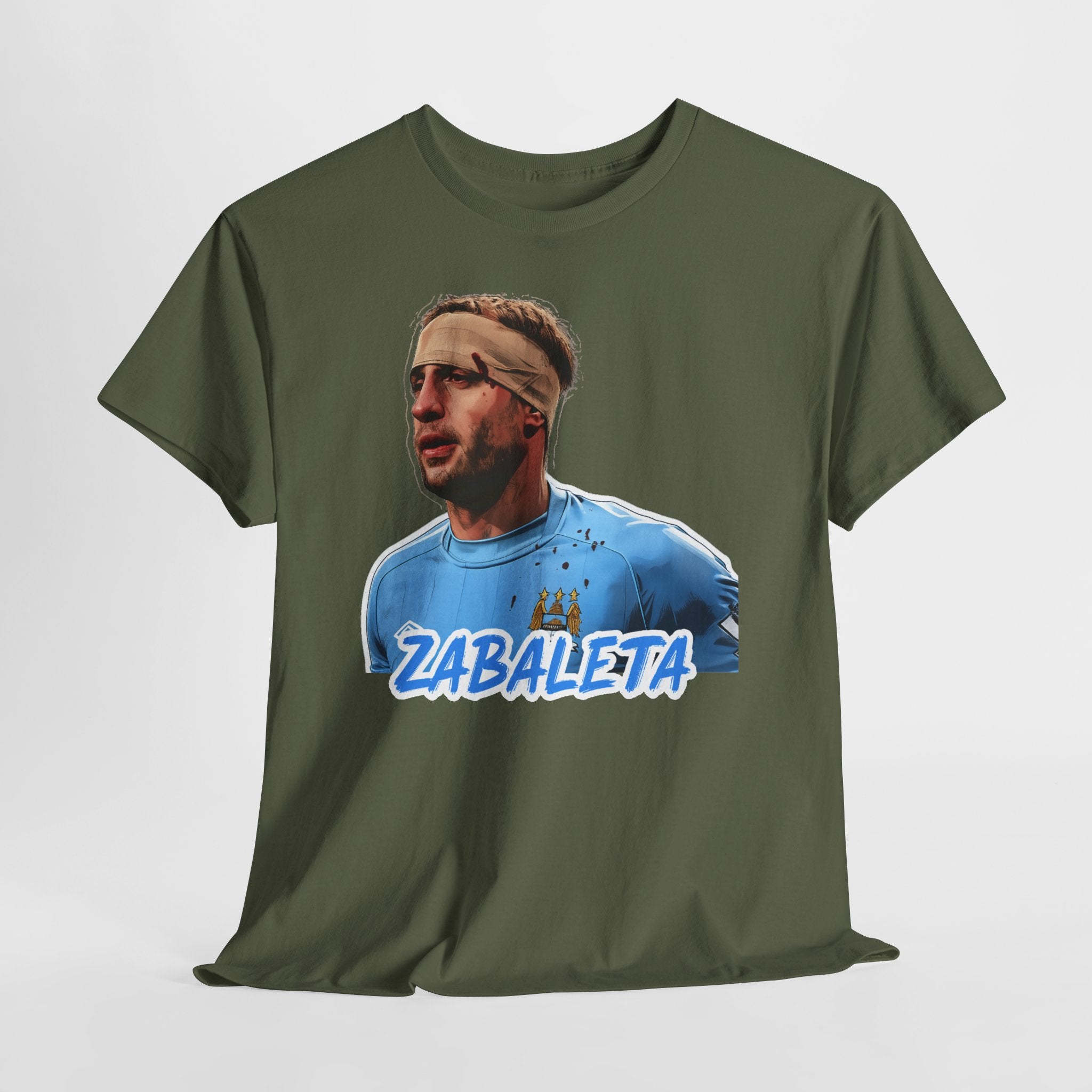 Zabaleta Manchester City Fan Tee — Retro Player Portrait Soccer T‑Shirt