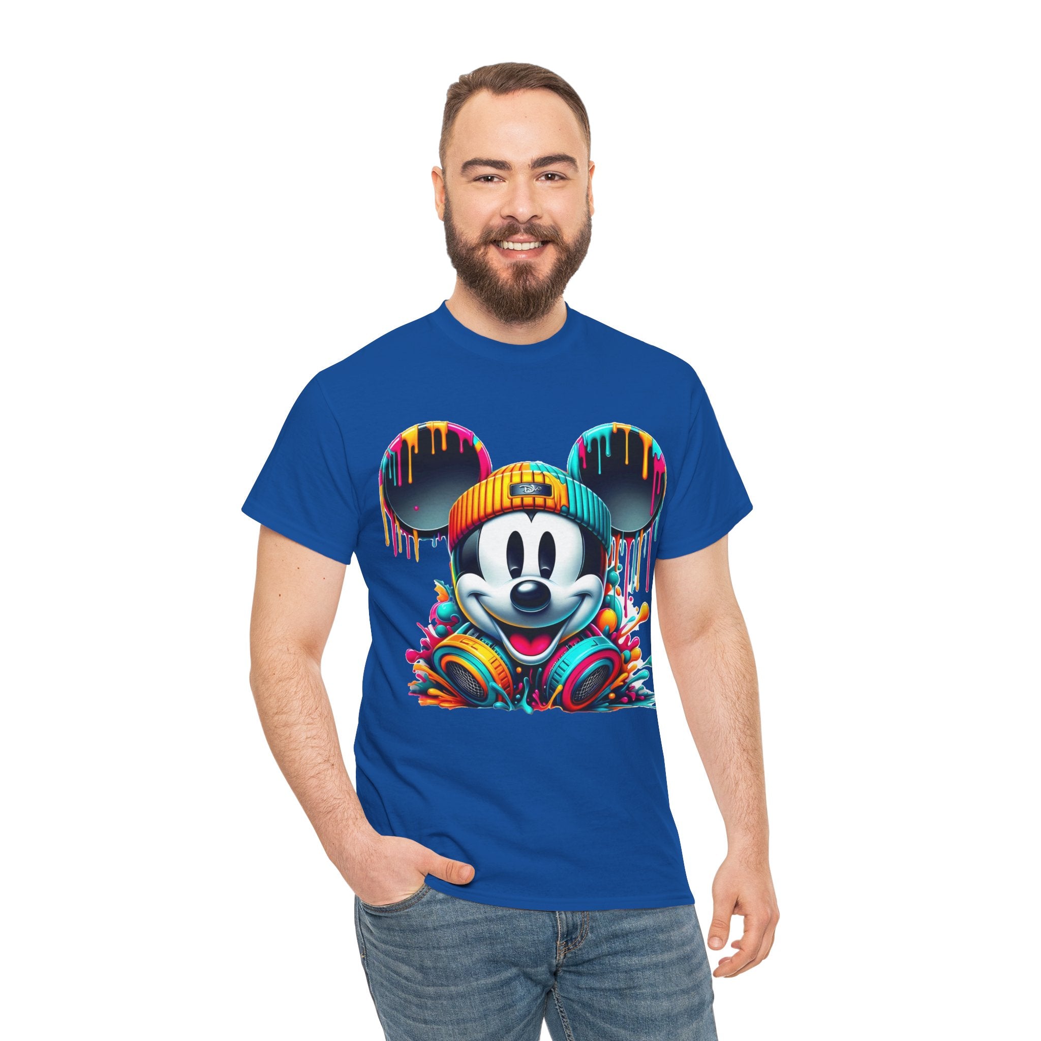 Mickey Graphic Tee — Colorful Street Art Mouse Character T-Shirt