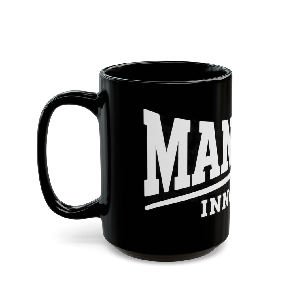 Black Mug — Man City 'Innocent' Bold Typography Coffee Cup