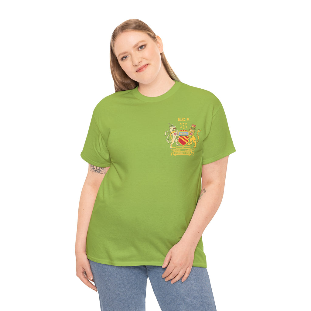 Manchester United Wembley 1968 Heraldic Crest Tee — Vintage Coat of Arms Chest Print
