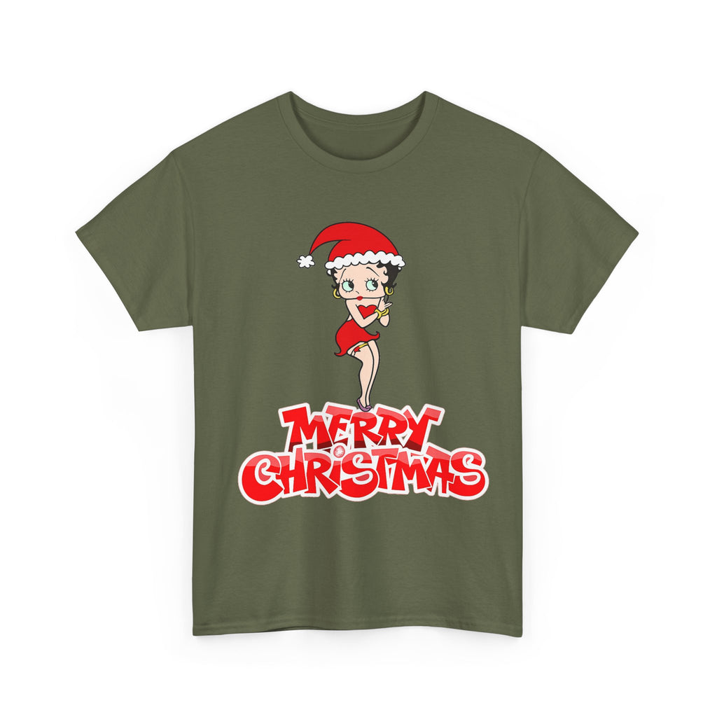Christmas Betty Boop Tee - 'Merry Christmas' Holiday Graphic Shirt