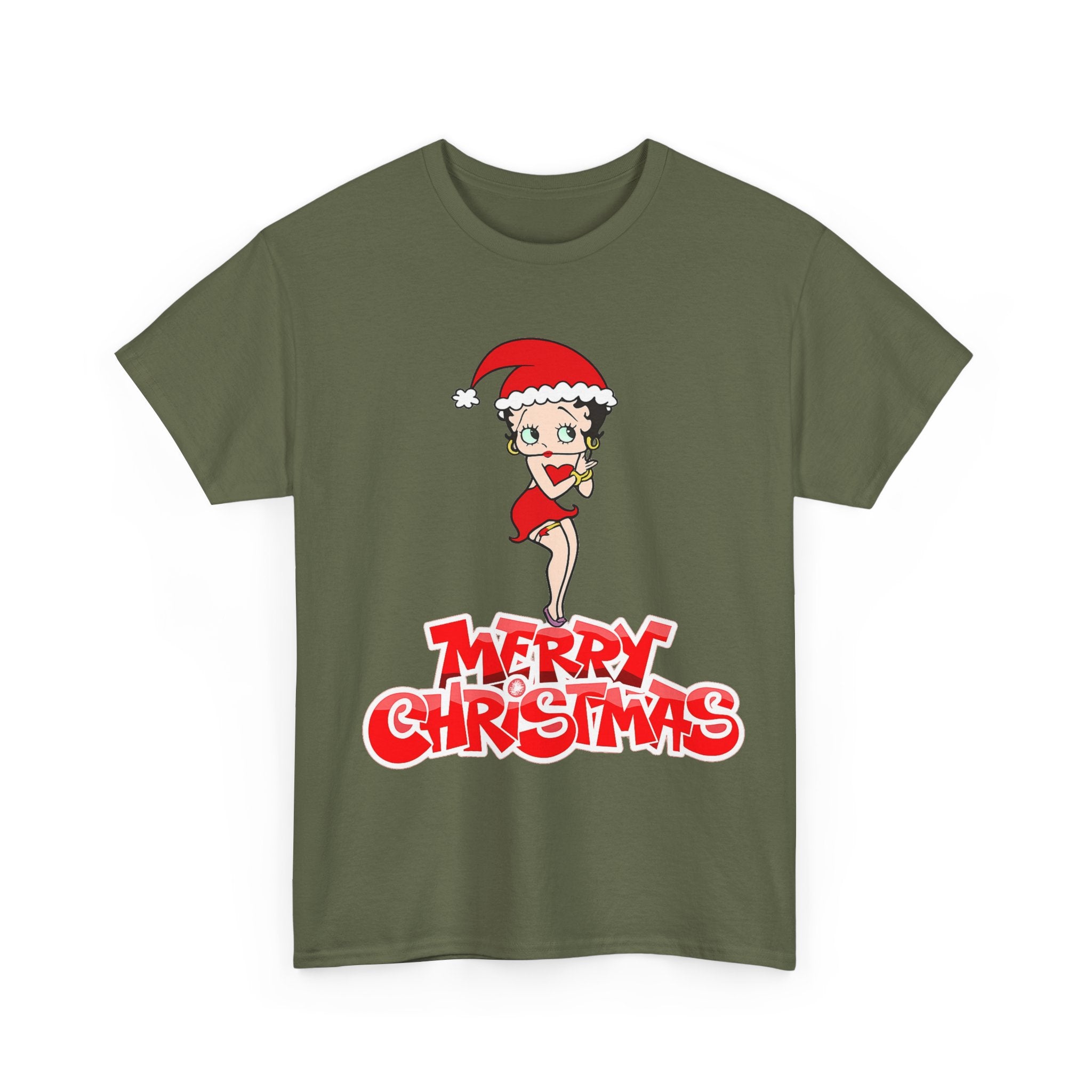 Christmas Betty Boop Tee - 'Merry Christmas' Holiday Graphic Shirt