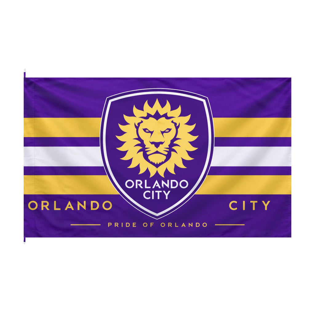 Orlando City Lion Crest Flag — Double-Sided Soccer Supporter Banner