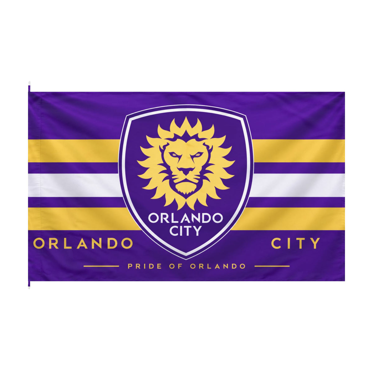 Orlando City Lion Crest Flag — Double-Sided Soccer Supporter Banner