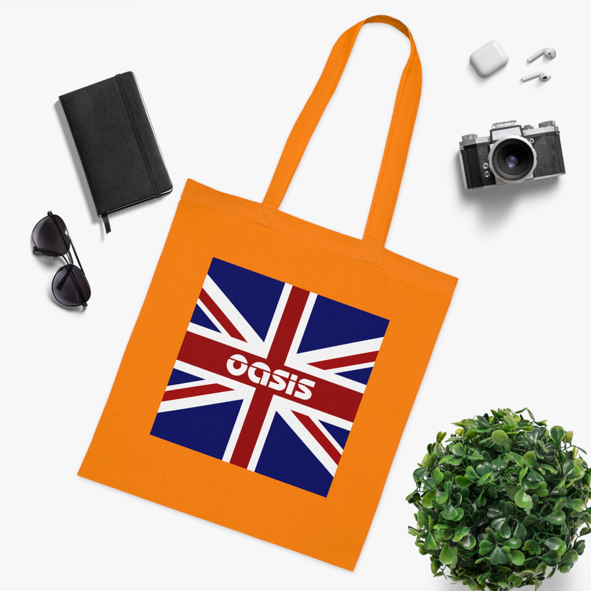 Union Jack Oasis Tote Bag — British Flag Cotton Shopper