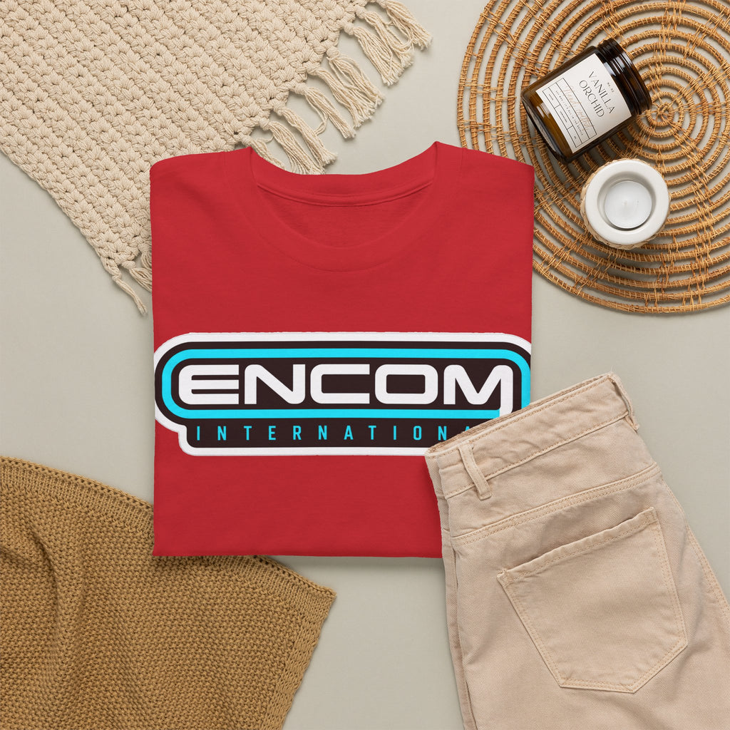 ENCOM International Logo Cotton T-Shirt — Retro Tech Gaming Tee