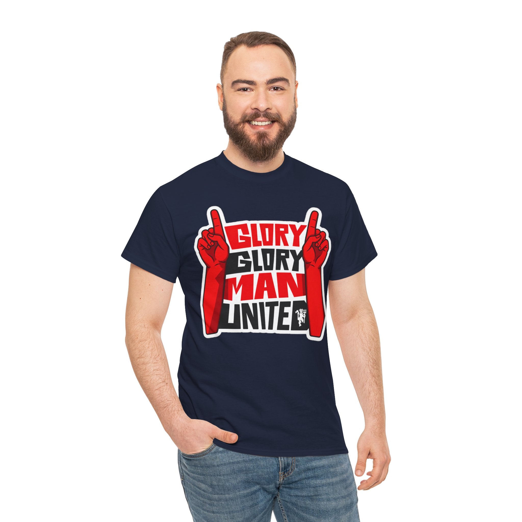 Glory Glory Man United T-Shirt — Retro Red Football Fan Tee